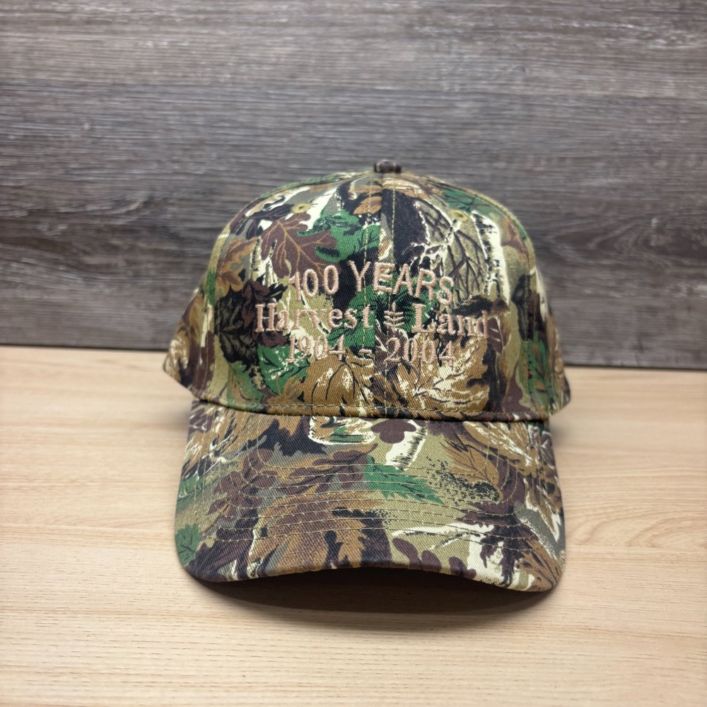 Harvest Land Hat Cap Strap Back Multi-Color 100 Years 1904-2004 Centennial Camo